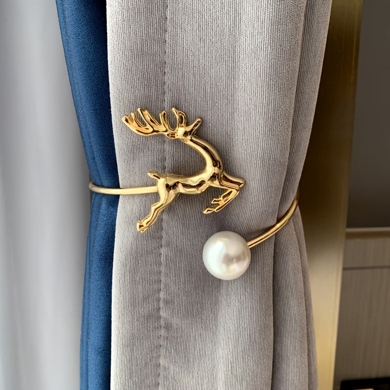 1pc Modern Minimalist Curtain Buckle, Decorative Fake Pearl