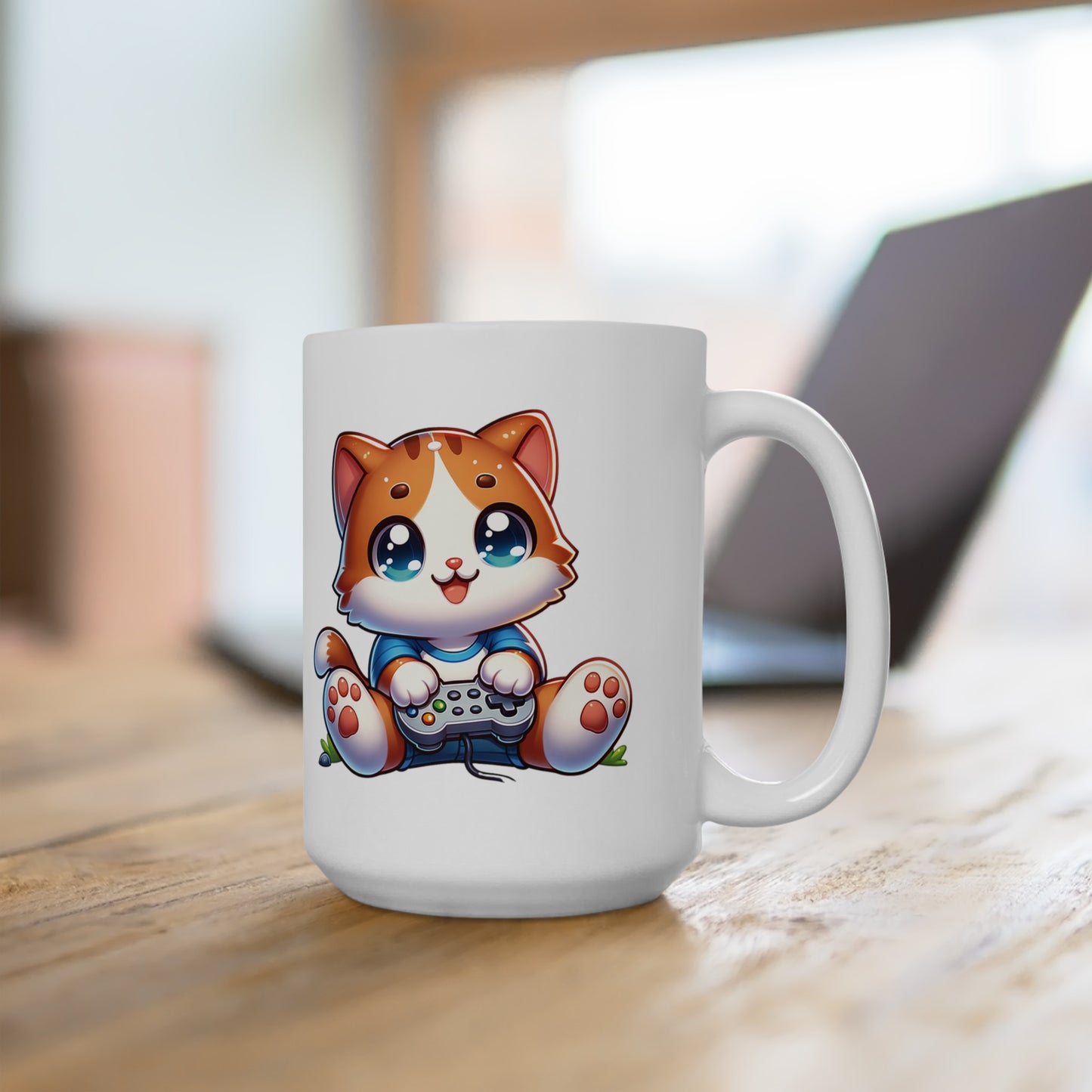 Cute Gamer Cat Coffee Mug