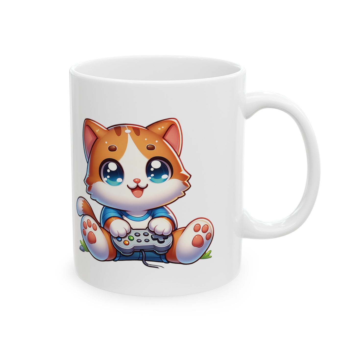 Cute Gamer Cat Coffee Mug