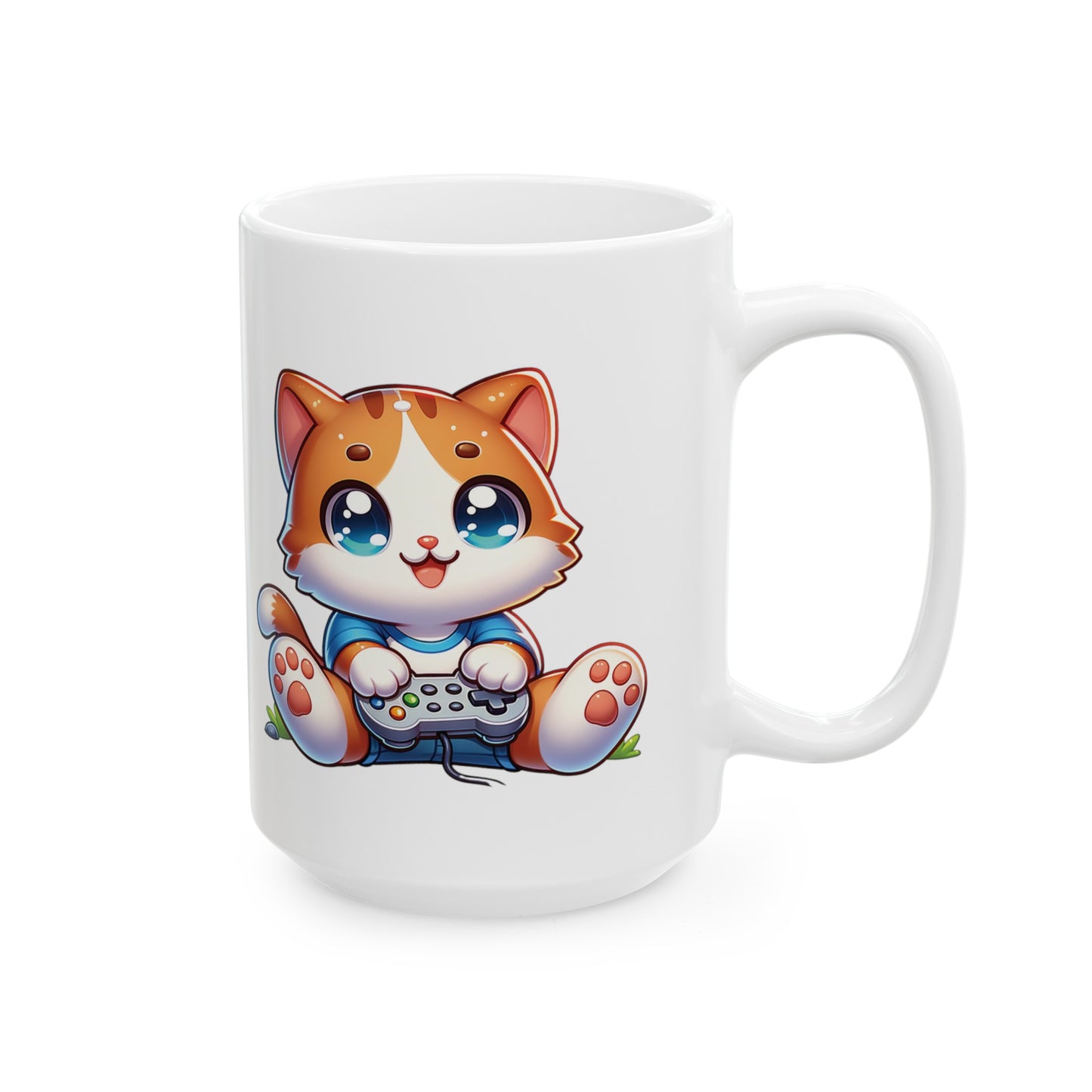 Cute Gamer Cat Coffee Mug