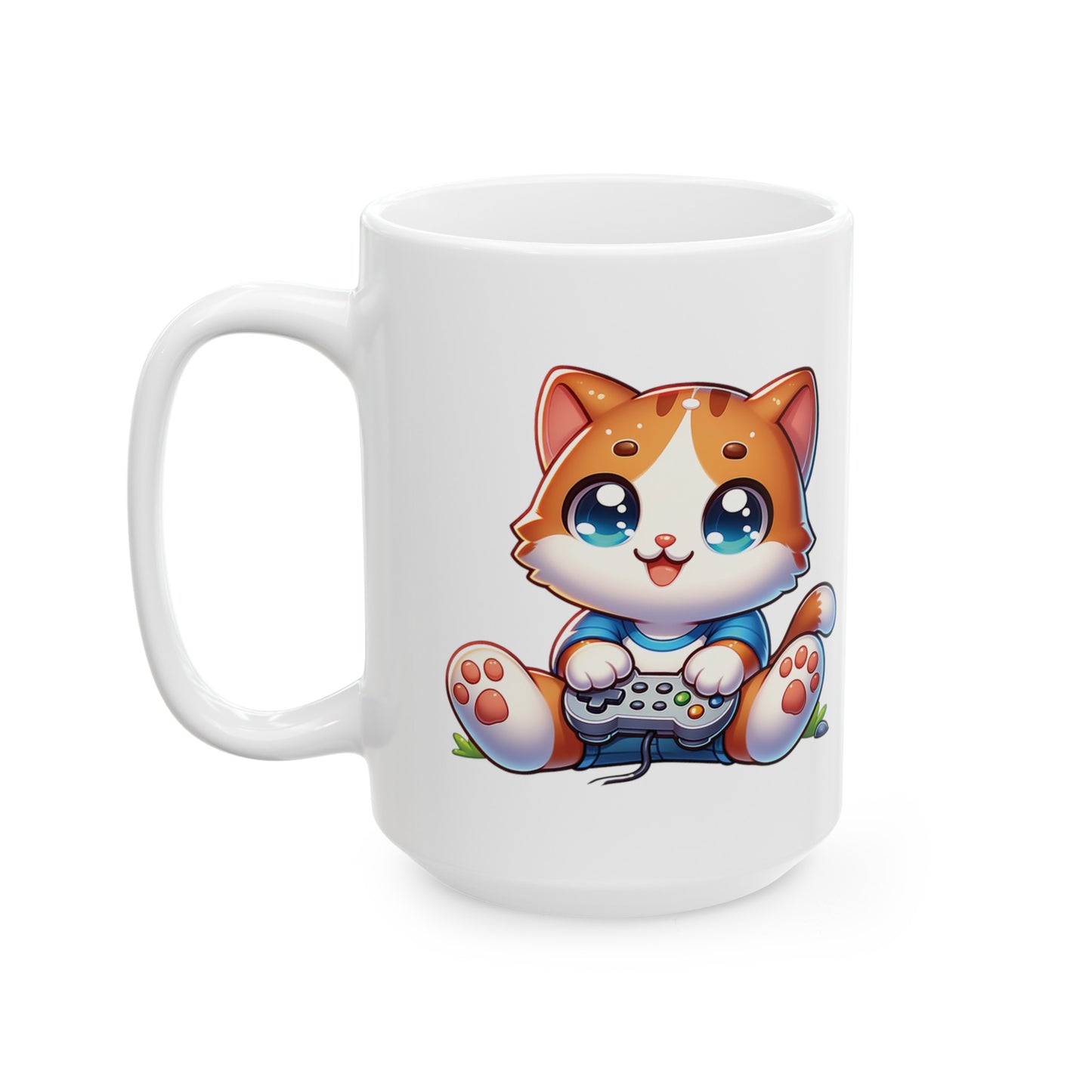 Cute Gamer Cat Coffee Mug