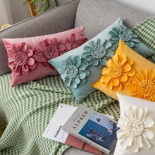 Wind Flower Embrace Pillow Cover