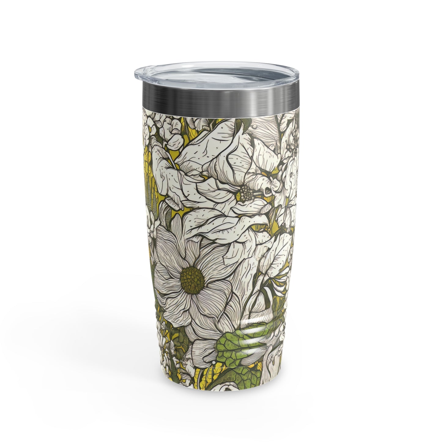 Floral Green Ringneck Tumbler, 20oz