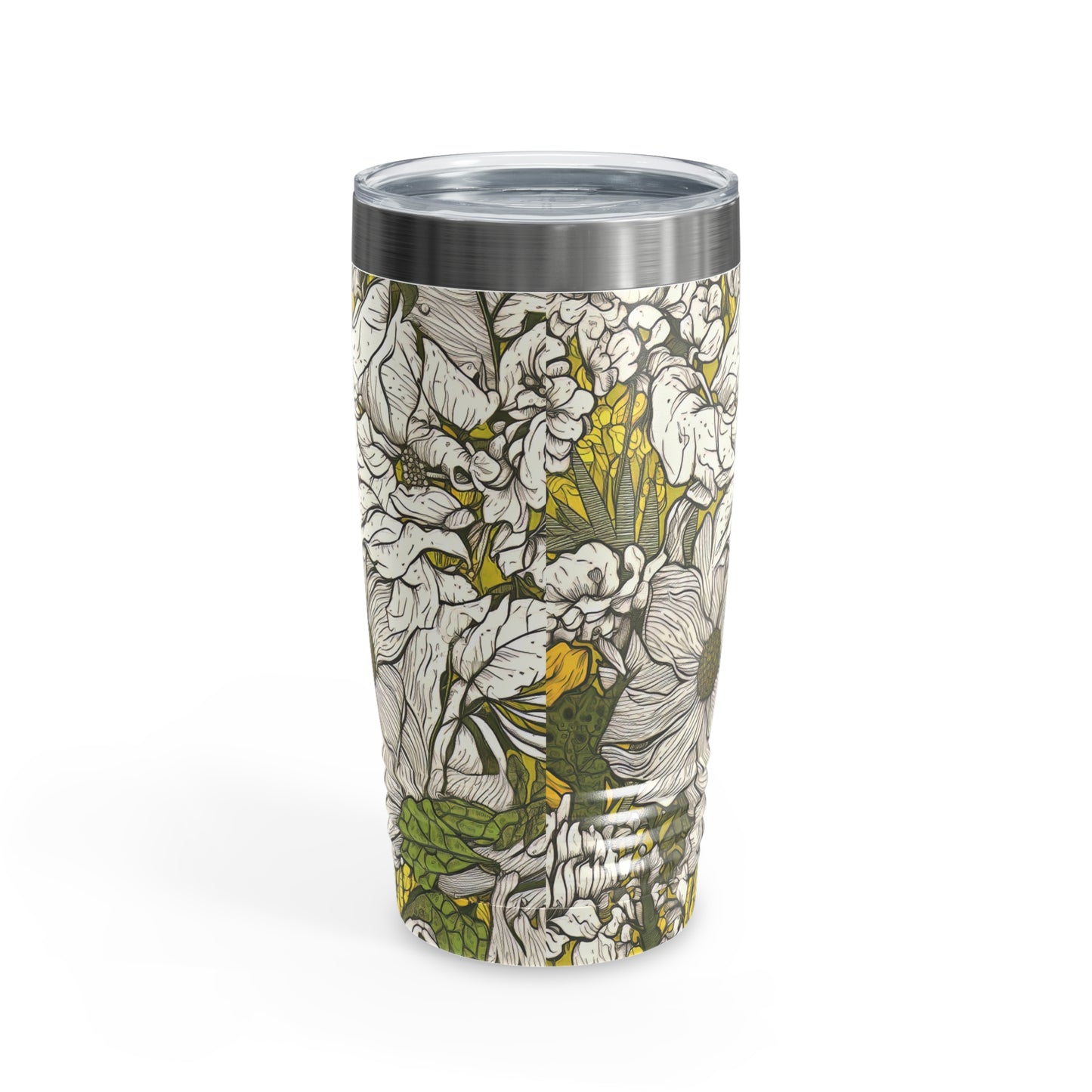 Floral Green Ringneck Tumbler, 20oz