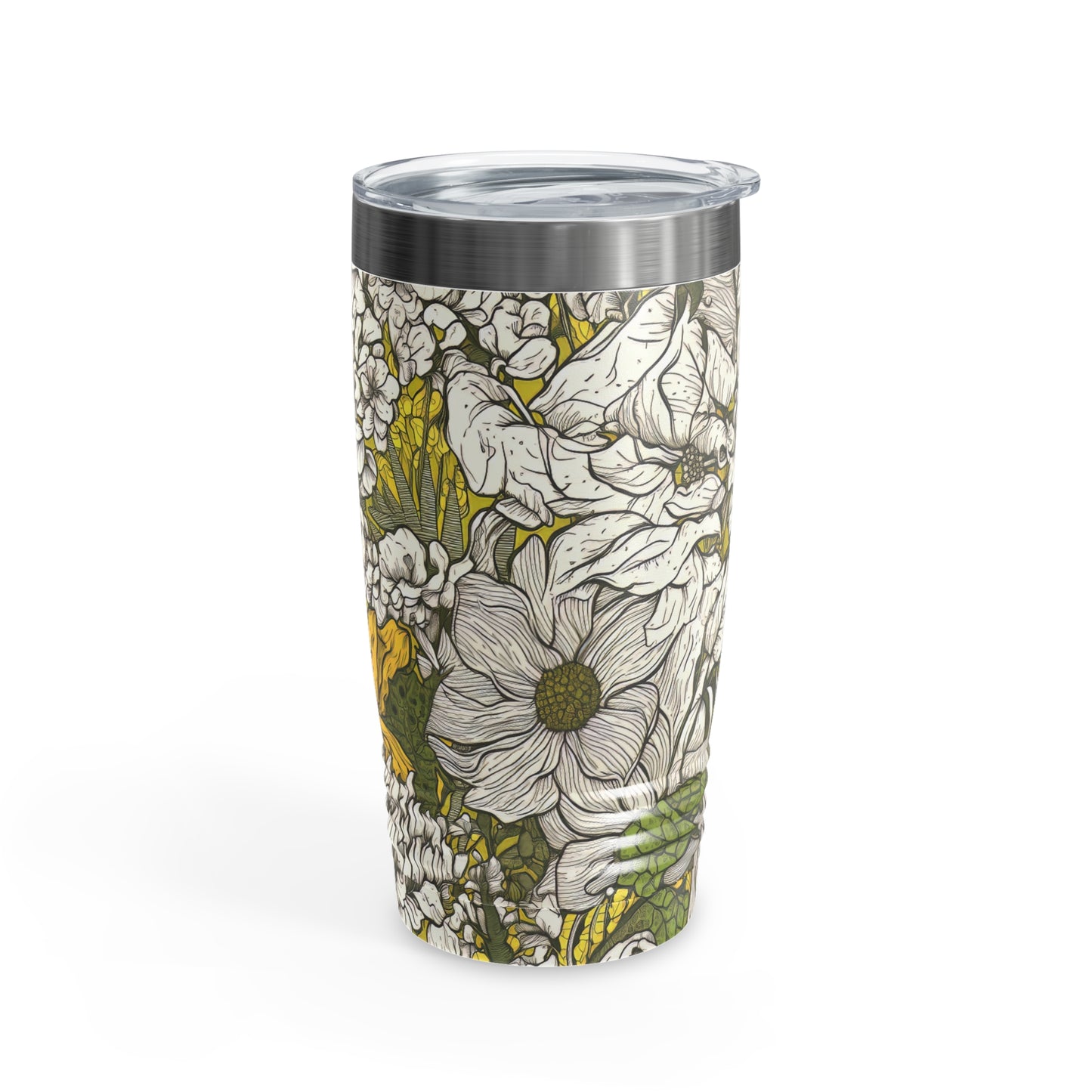 Floral Green Ringneck Tumbler, 20oz