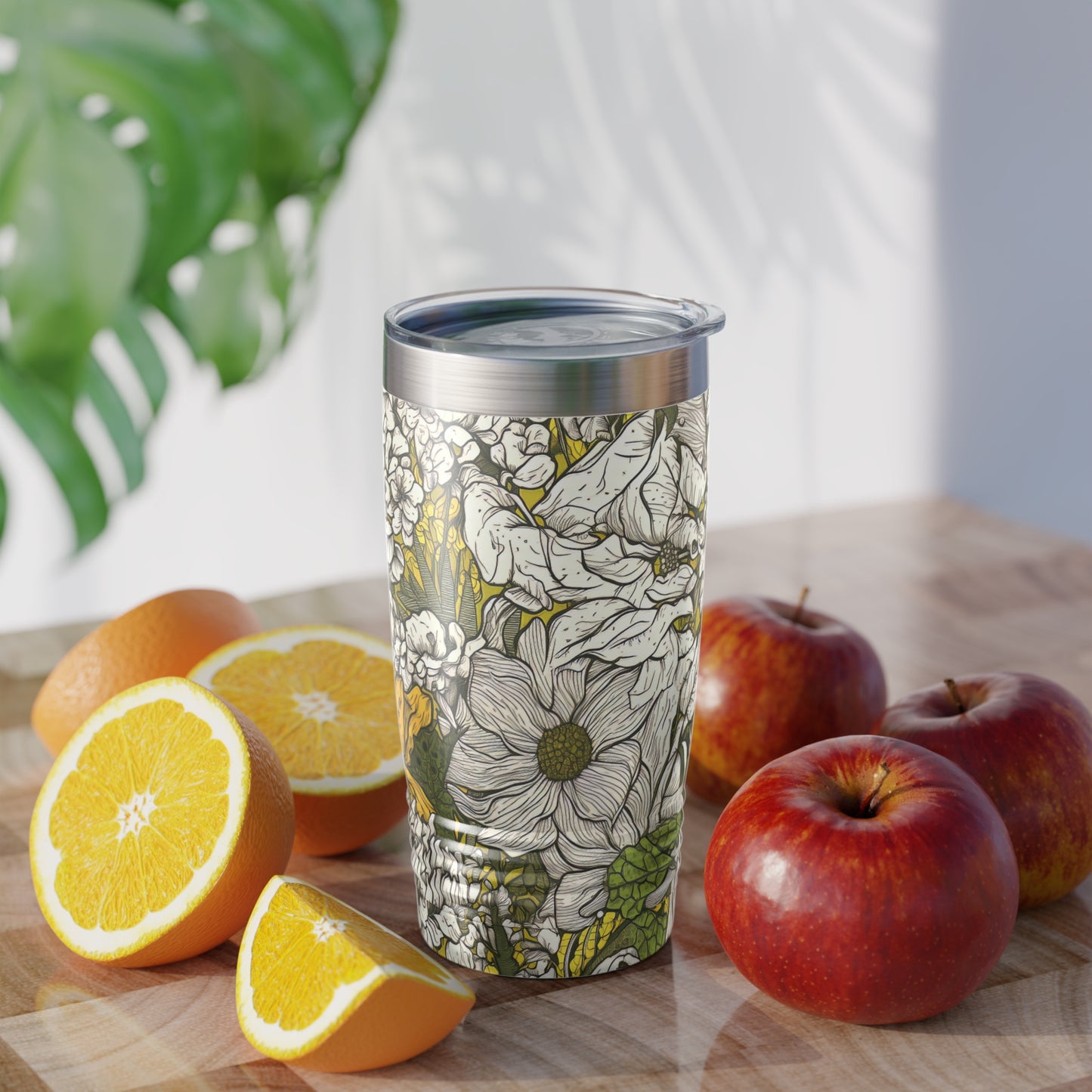 Floral Green Ringneck Tumbler, 20oz