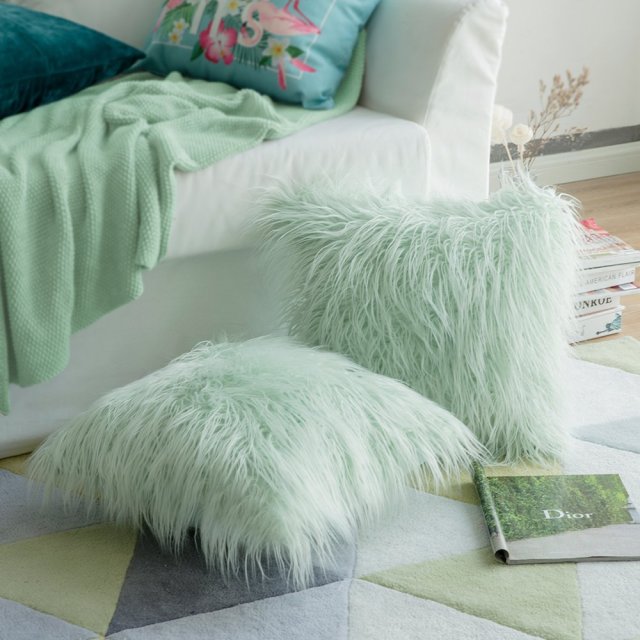 Soft Fur Plush Cushion Pillow Cover freeshipping - khollect